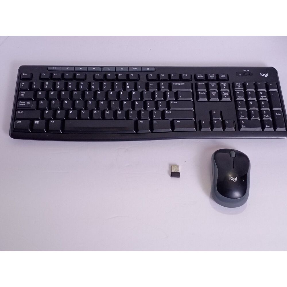 Logitech MK270 Full-size Wireless Keyboard and Mouse Combo Pre-owned Working